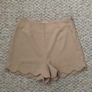 Scalloped shorts